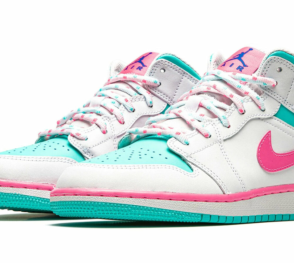 Air Jordan 1 Mid GS "Digital Pink" 555112-102