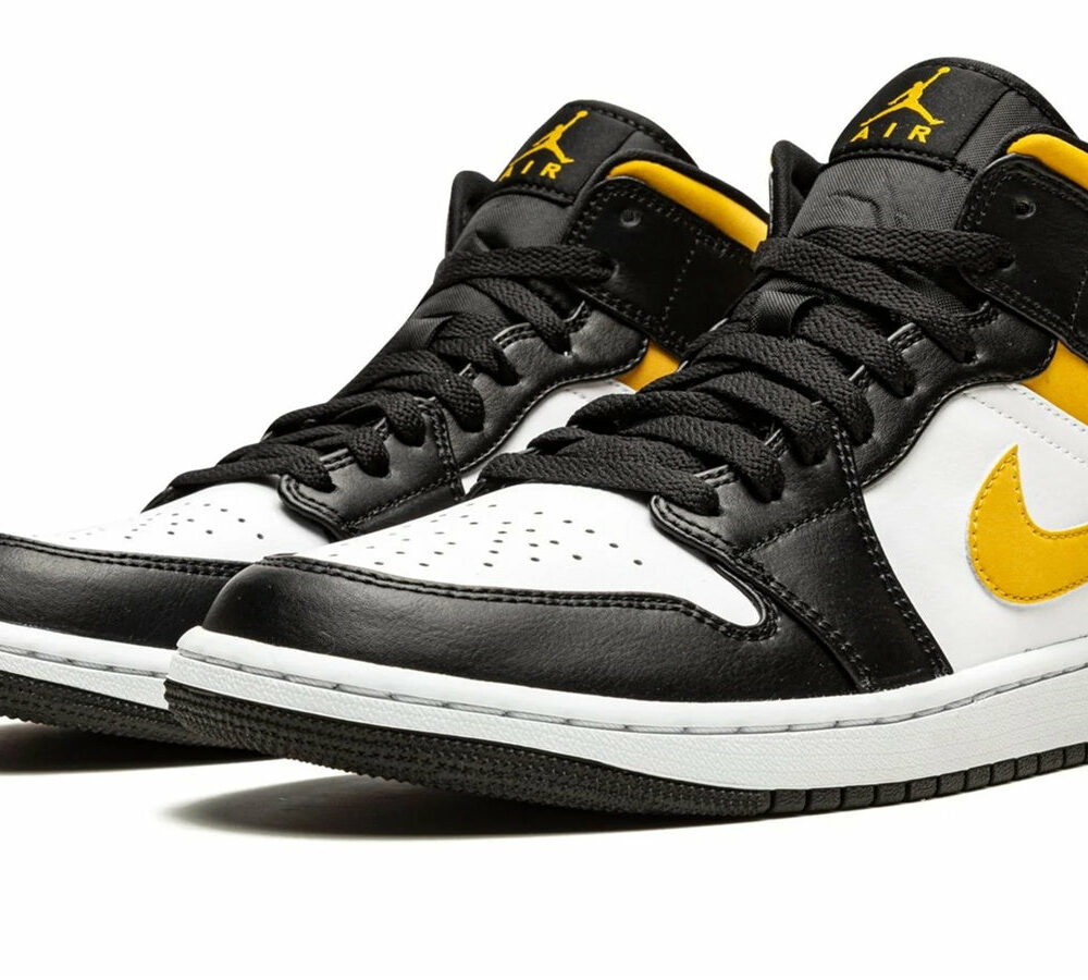 Air Jordan 1 Mid "White / Pollen / Black" 554725-177