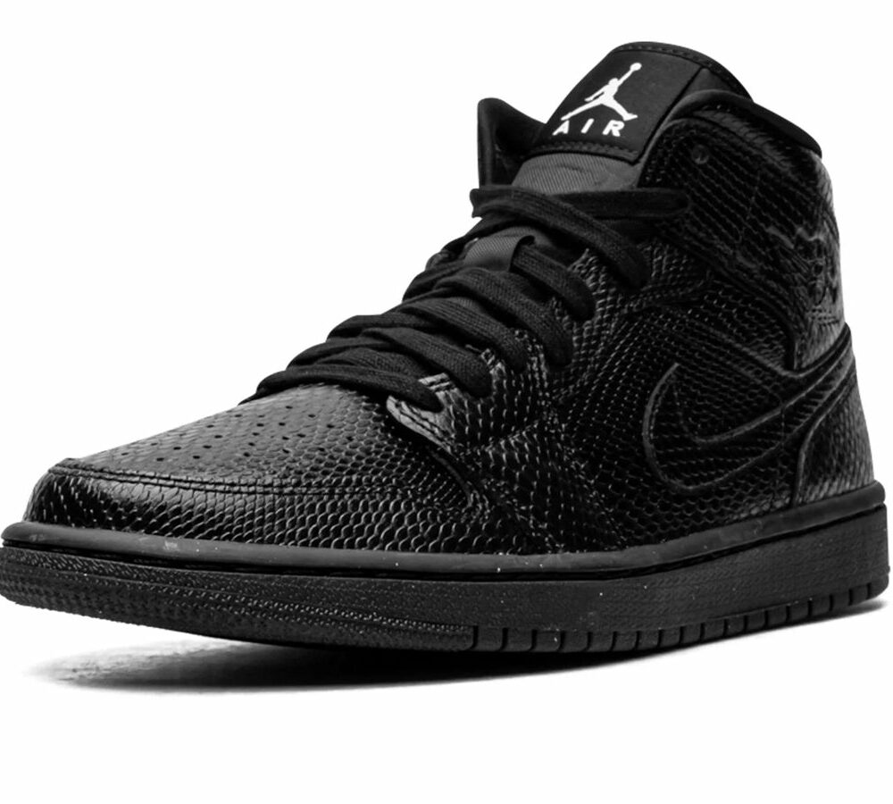 AIR JORDAN 1 MID WMNS "Black Snakeskin" BQ6472-010