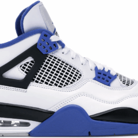 Air Jordan 4 Retro 'Motorsports' In White And Blue 308497-117